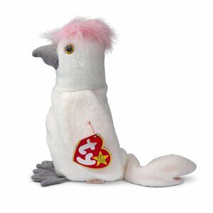 Ty Beanie Baby KuKu the Cockatoo 1997 Retired Plush Bird w/ Tag Vintage Toy EUC